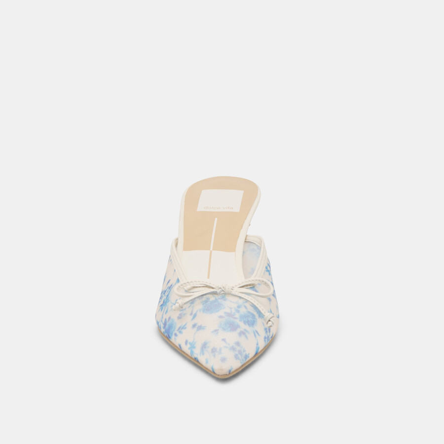 cleo heels blaues blumenmuster mesh