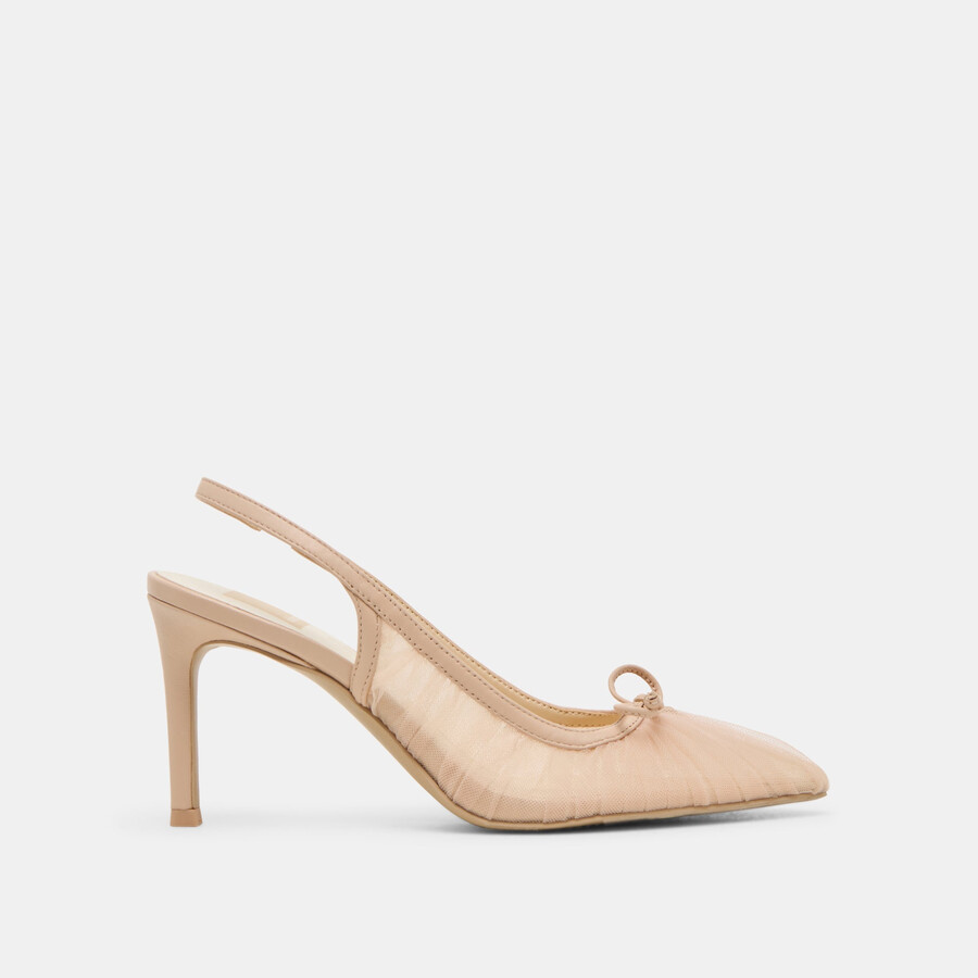 yela heels praline tulle