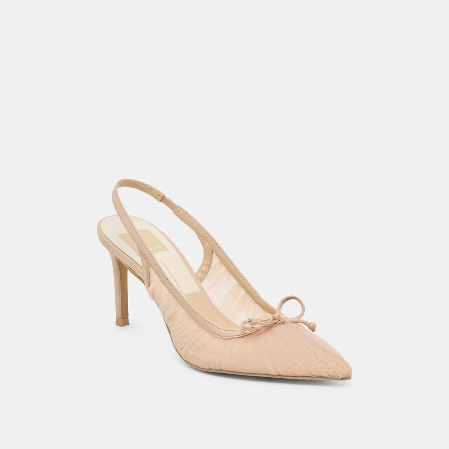 yela heels praline tulle