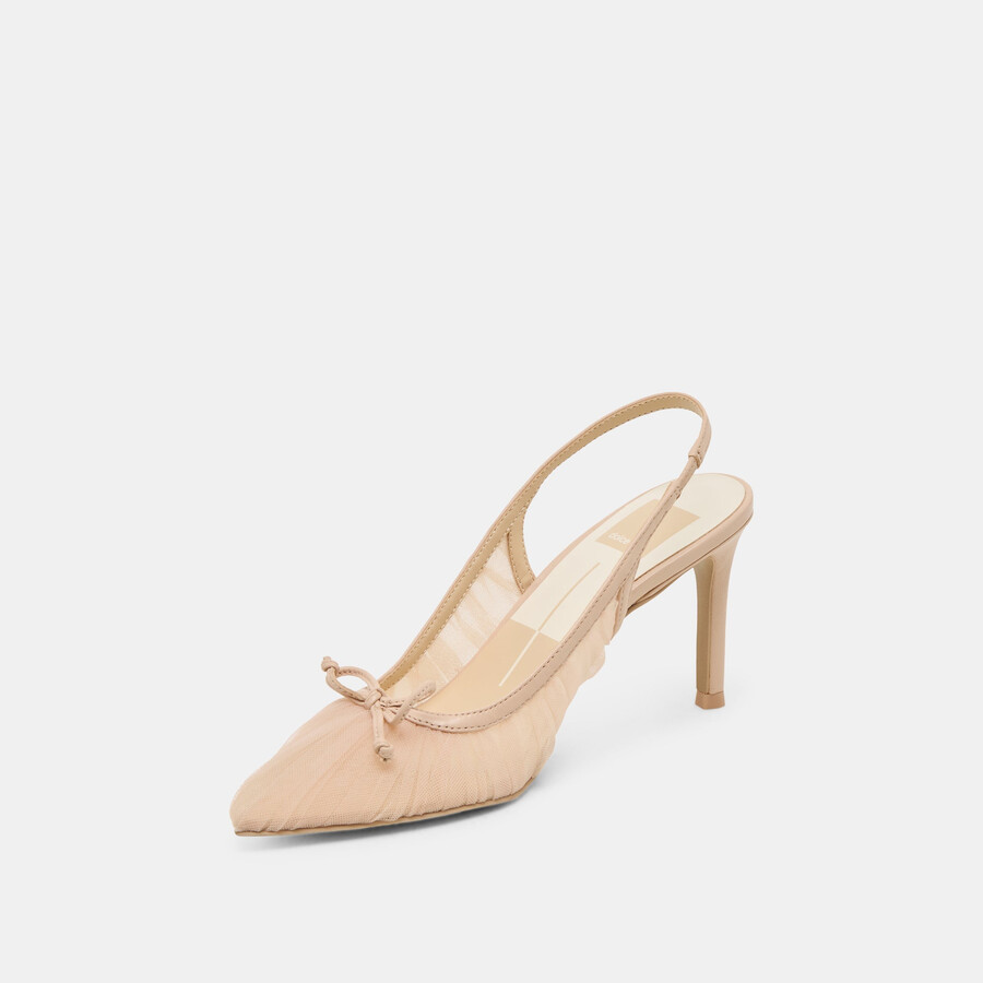 yela heels praline tulle