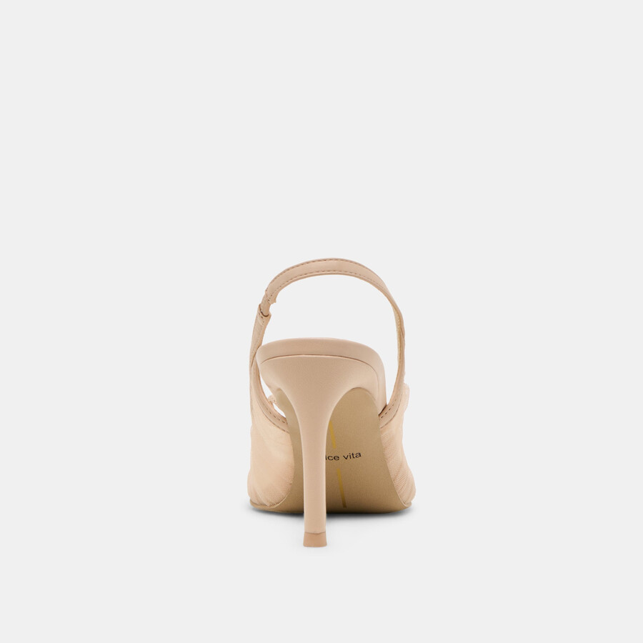 yela heels praline tulle