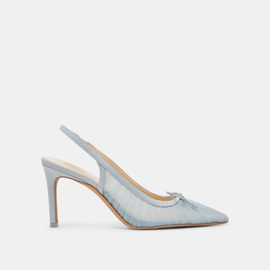 yela heels hellblauer tüll