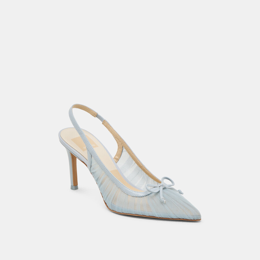 yela heels hellblauer tüll