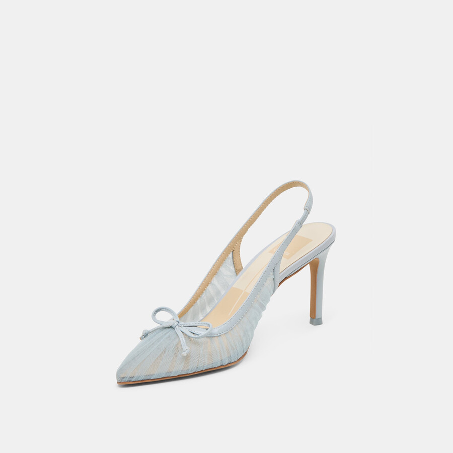 yela heels hellblauer tüll