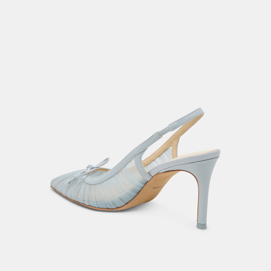 yela heels hellblauer tüll