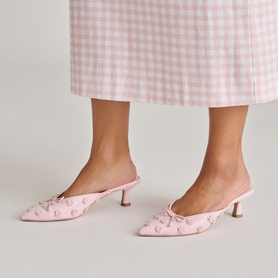 camilo x byrdie golf-heels pink raffia
