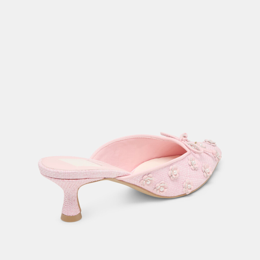 camilo x byrdie golf-heels pink raffia