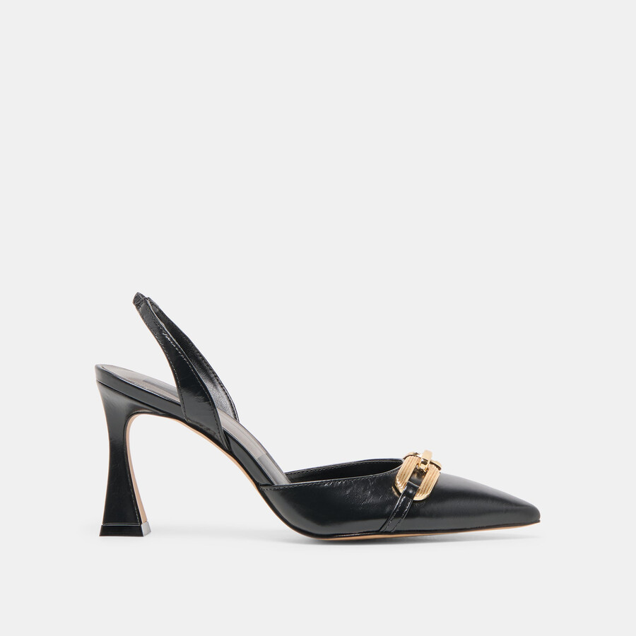 malik heels midnight crinkle lackleder