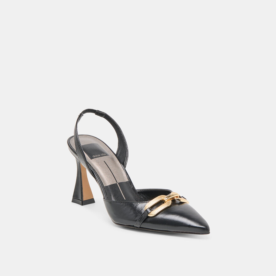malik heels midnight crinkle lackleder