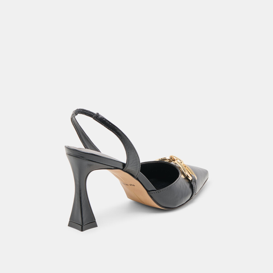malik heels midnight crinkle lackleder