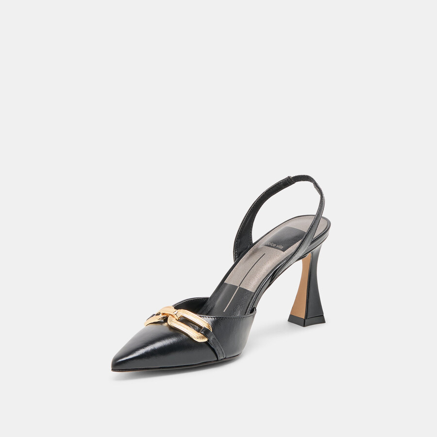 malik heels midnight crinkle lackleder
