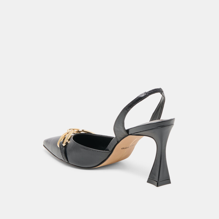 malik heels midnight crinkle lackleder