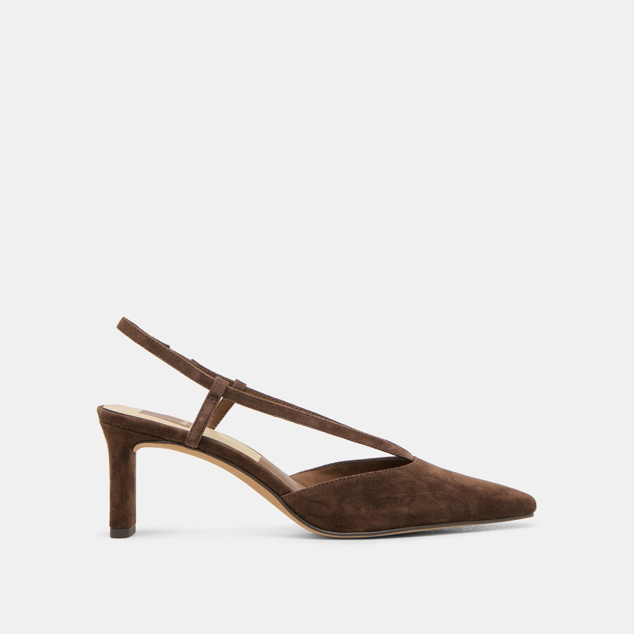 ginay heels dunkelbraunes wildleder