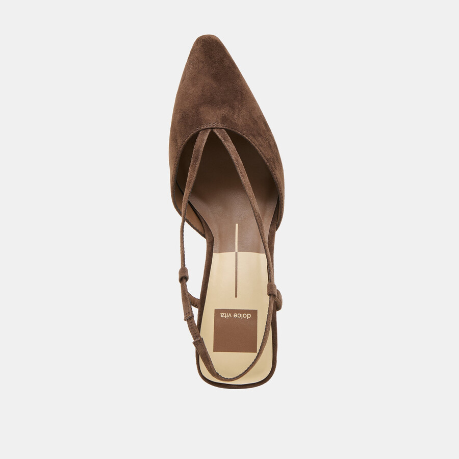 ginay heels dunkelbraunes wildleder