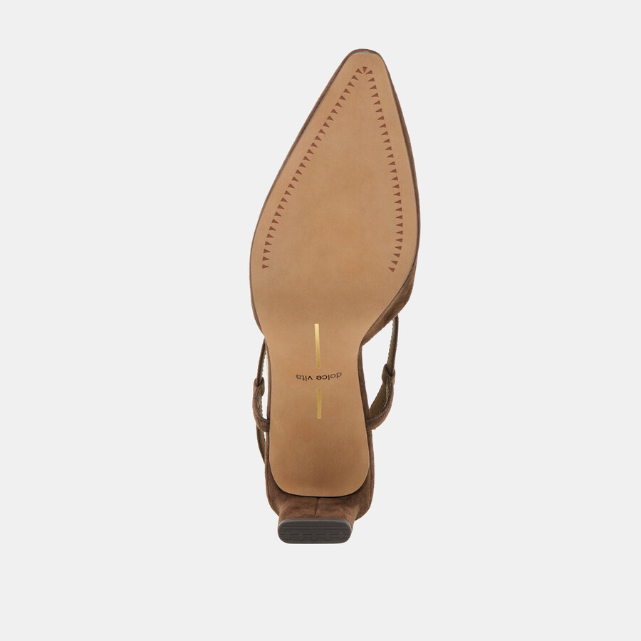 ginay heels dunkelbraunes wildleder