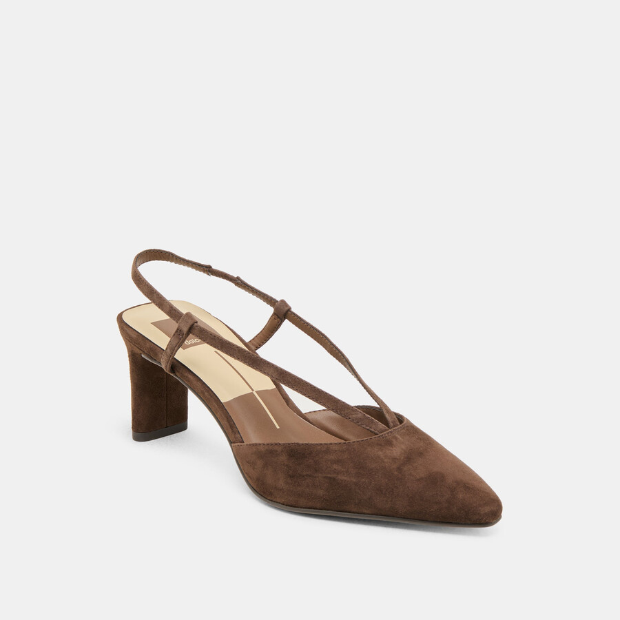 ginay heels dunkelbraunes wildleder