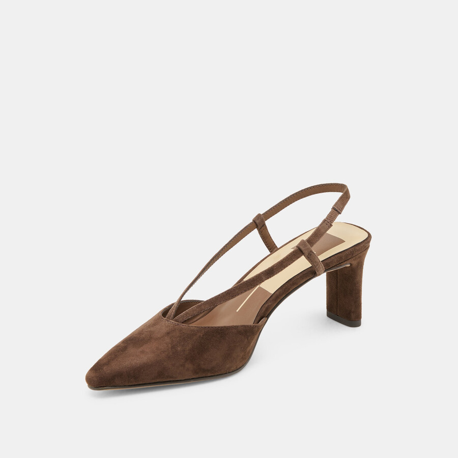 ginay heels dunkelbraunes wildleder