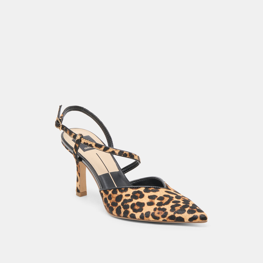 kamra heels dunkelbraunes leopardenmuster aus kalbsleder