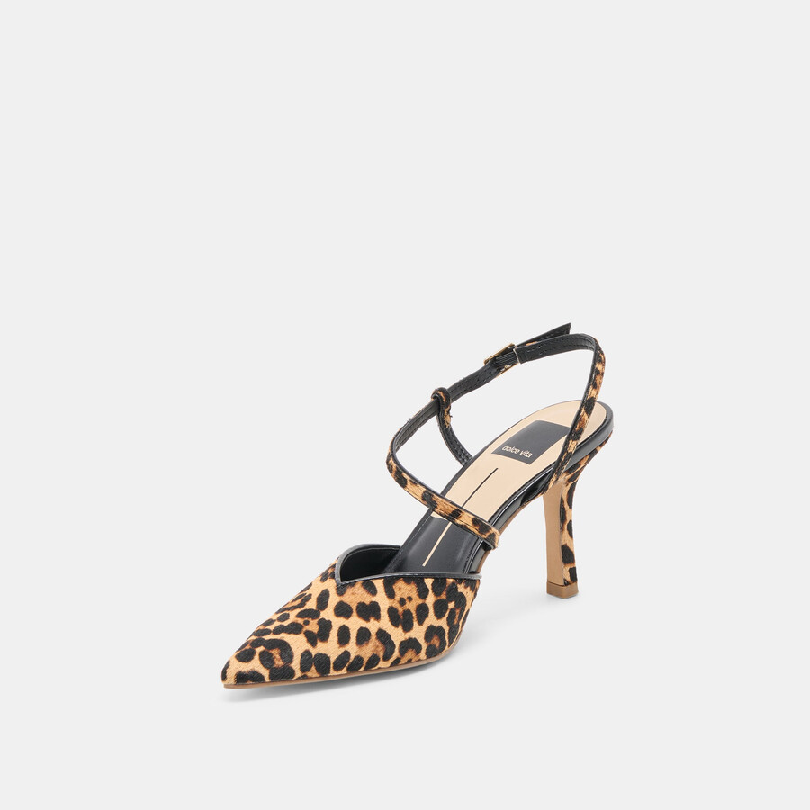 kamra heels dunkelbraunes leopardenmuster aus kalbsleder