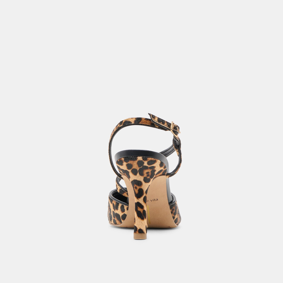 kamra heels dunkelbraunes leopardenmuster aus kalbsleder