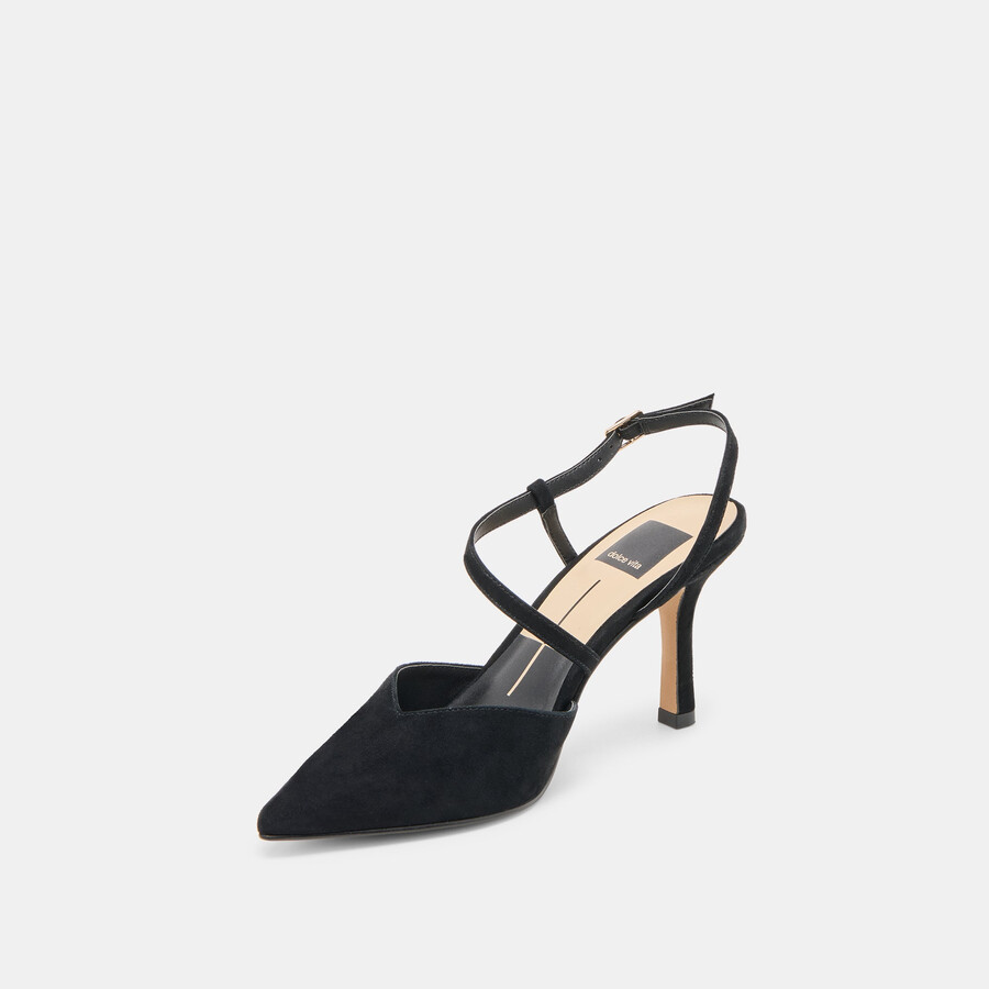 kamra heels onyx wildleder