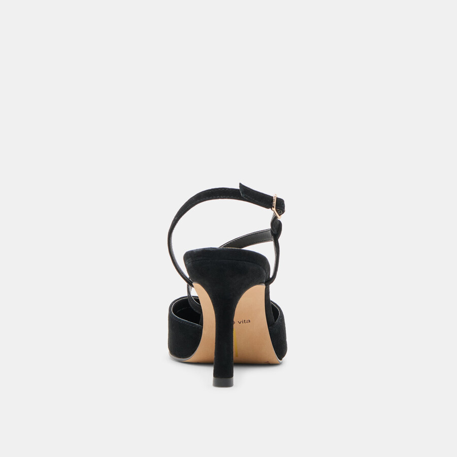 kamra heels onyx wildleder
