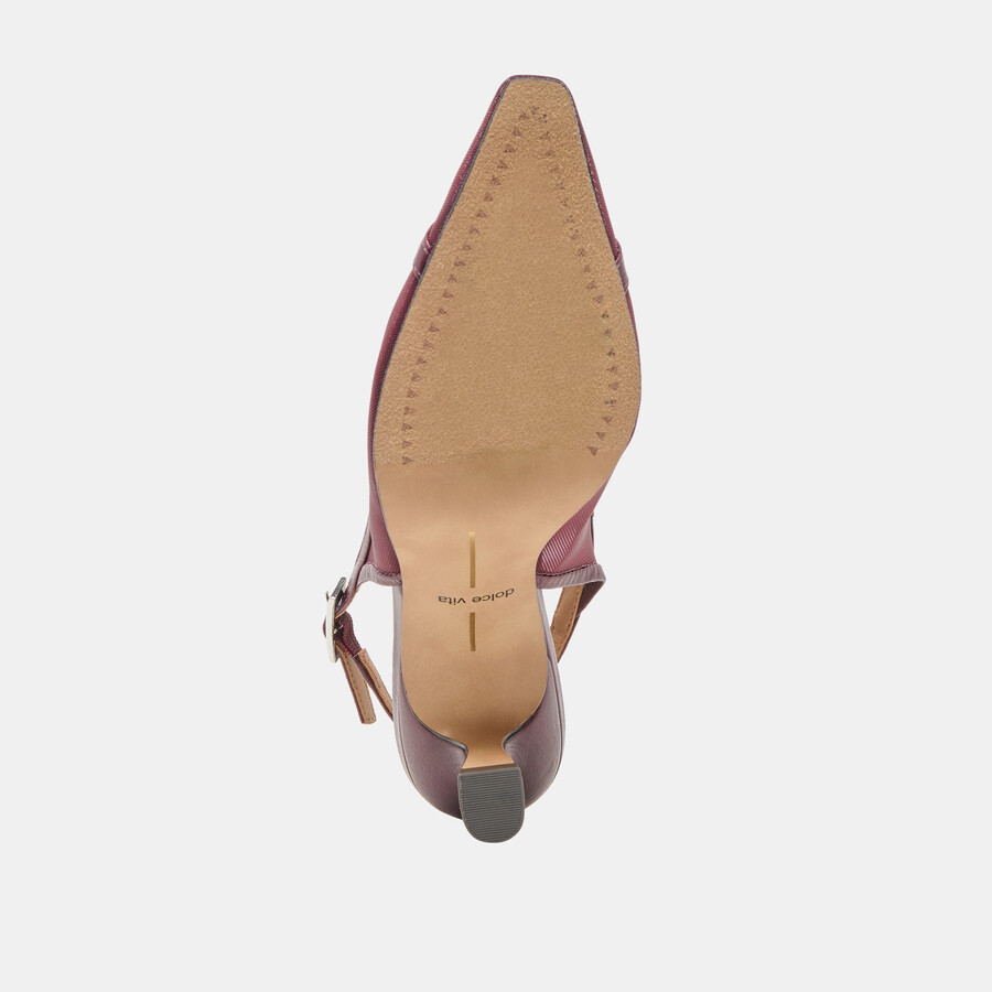 lorine heels burgunderrotes mesh