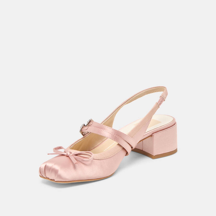 loris heels aus rosafarbenem satin