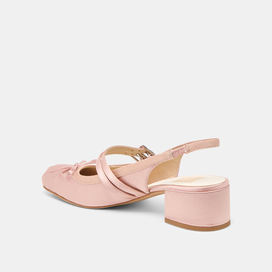loris heels aus rosafarbenem satin