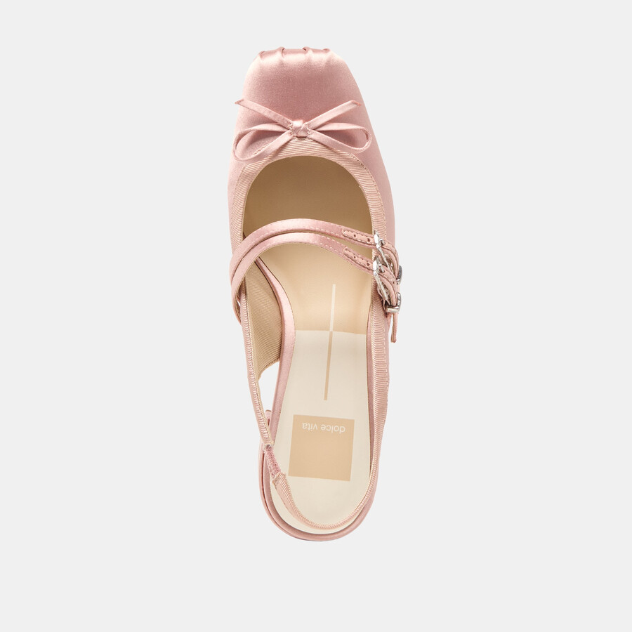 loris heels aus rosafarbenem satin