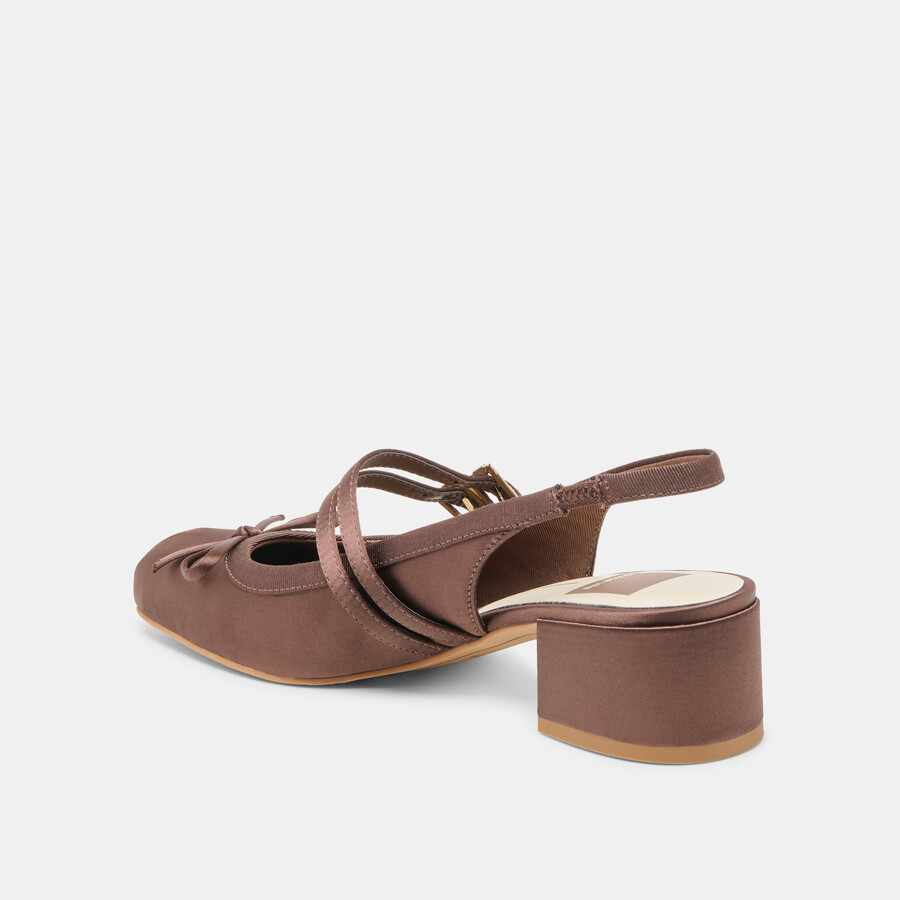 loris heels mahagoni satin