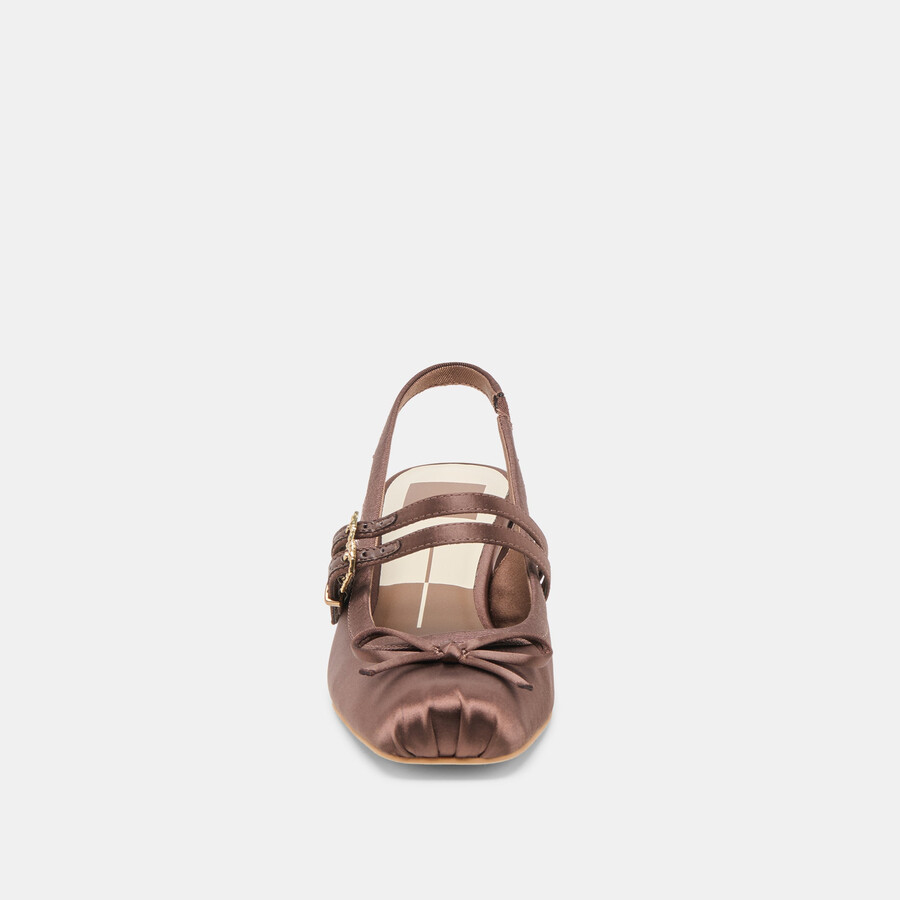 loris heels mahagoni satin
