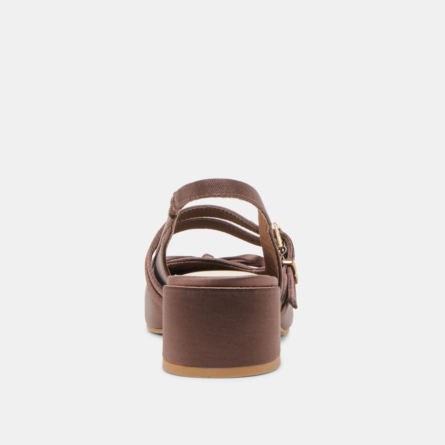 loris heels mahagoni satin
