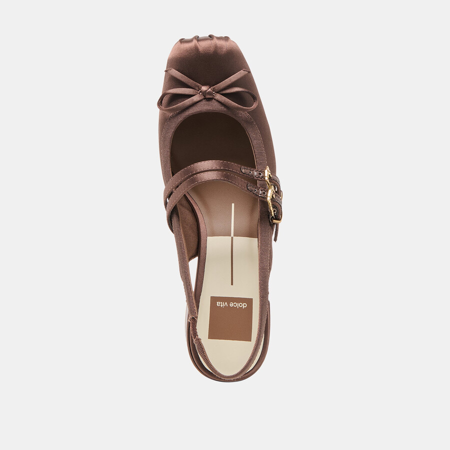 loris heels mahagoni satin