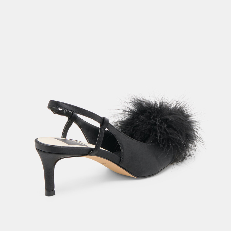kamy heels onyx satin