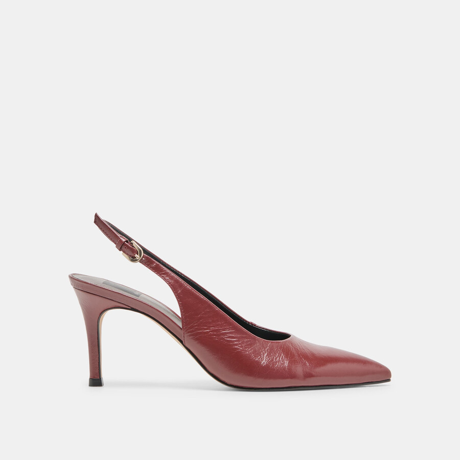 elasi heels oxblood crinkle lackleder