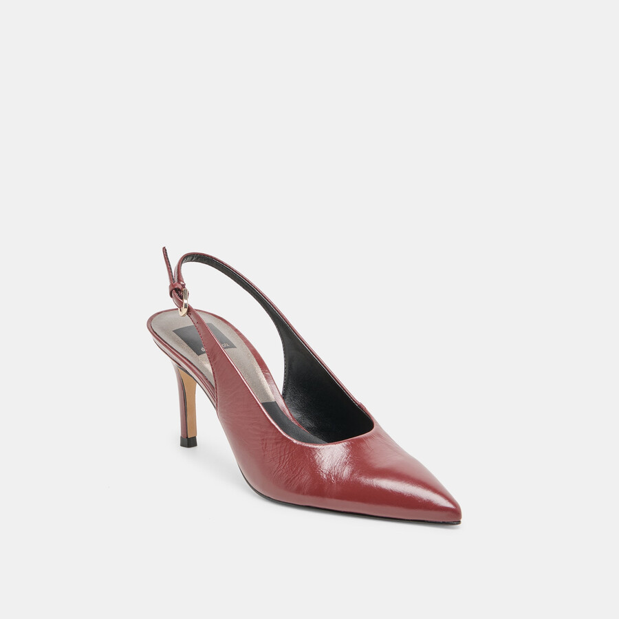 elasi heels oxblood crinkle lackleder