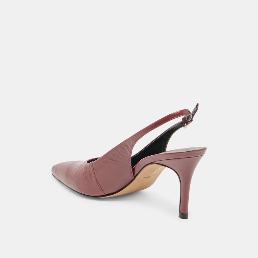 elasi heels oxblood crinkle lackleder