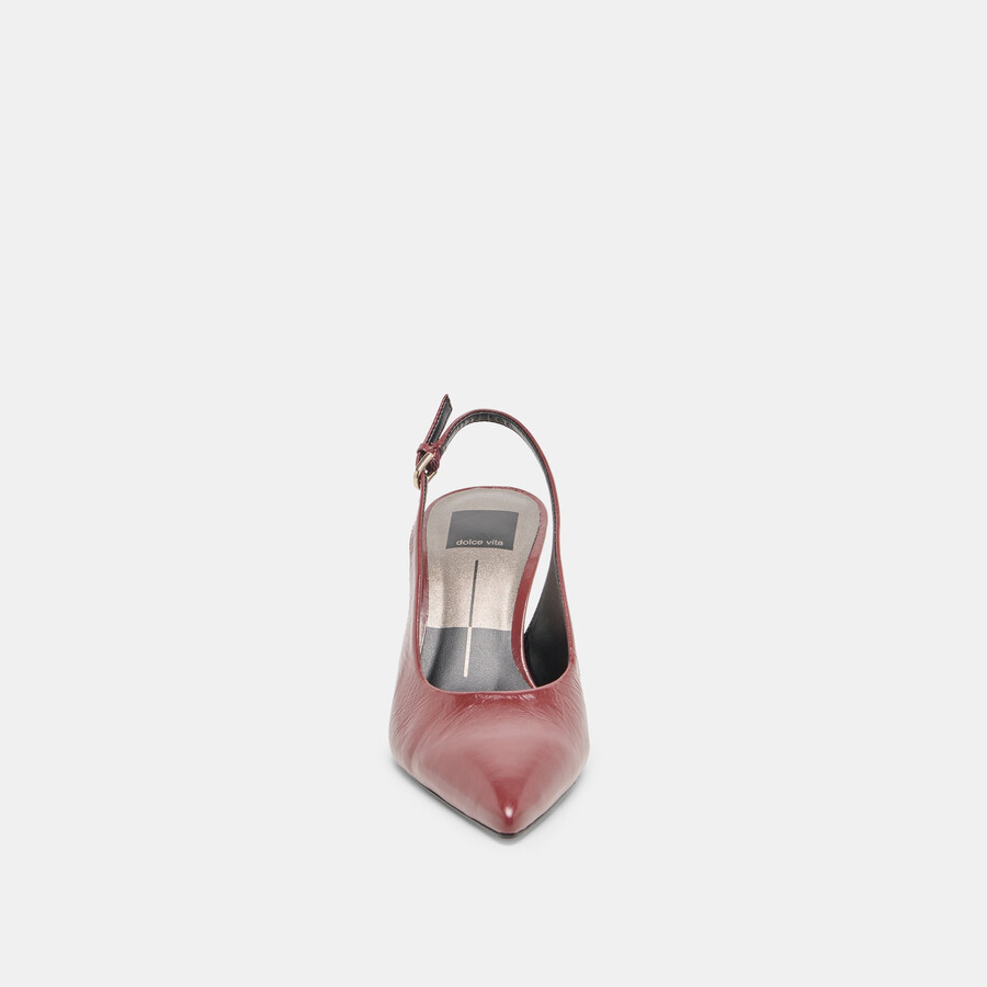elasi heels oxblood crinkle lackleder
