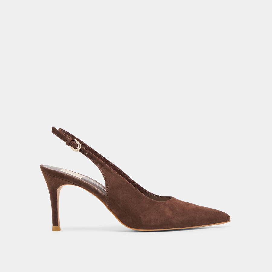 elasi heels dunkelbraunes nubukleder