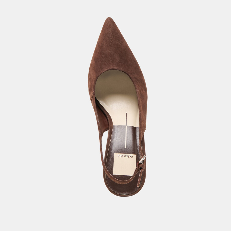 elasi heels dunkelbraunes nubukleder