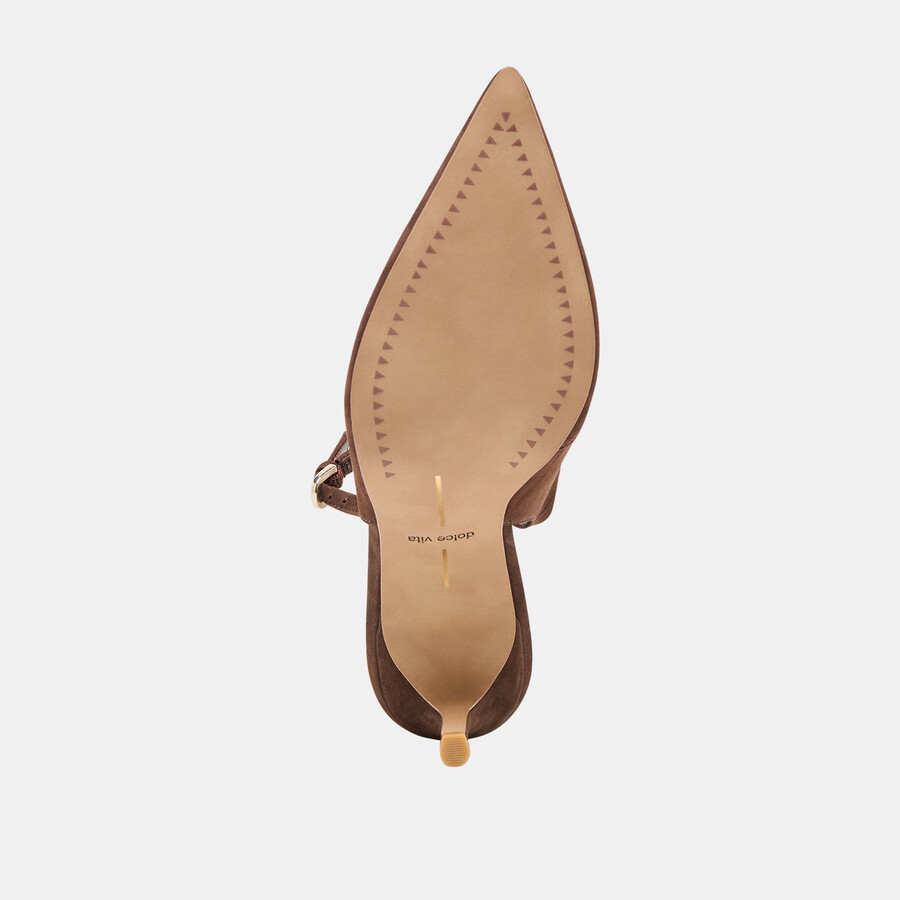 elasi heels dunkelbraunes nubukleder