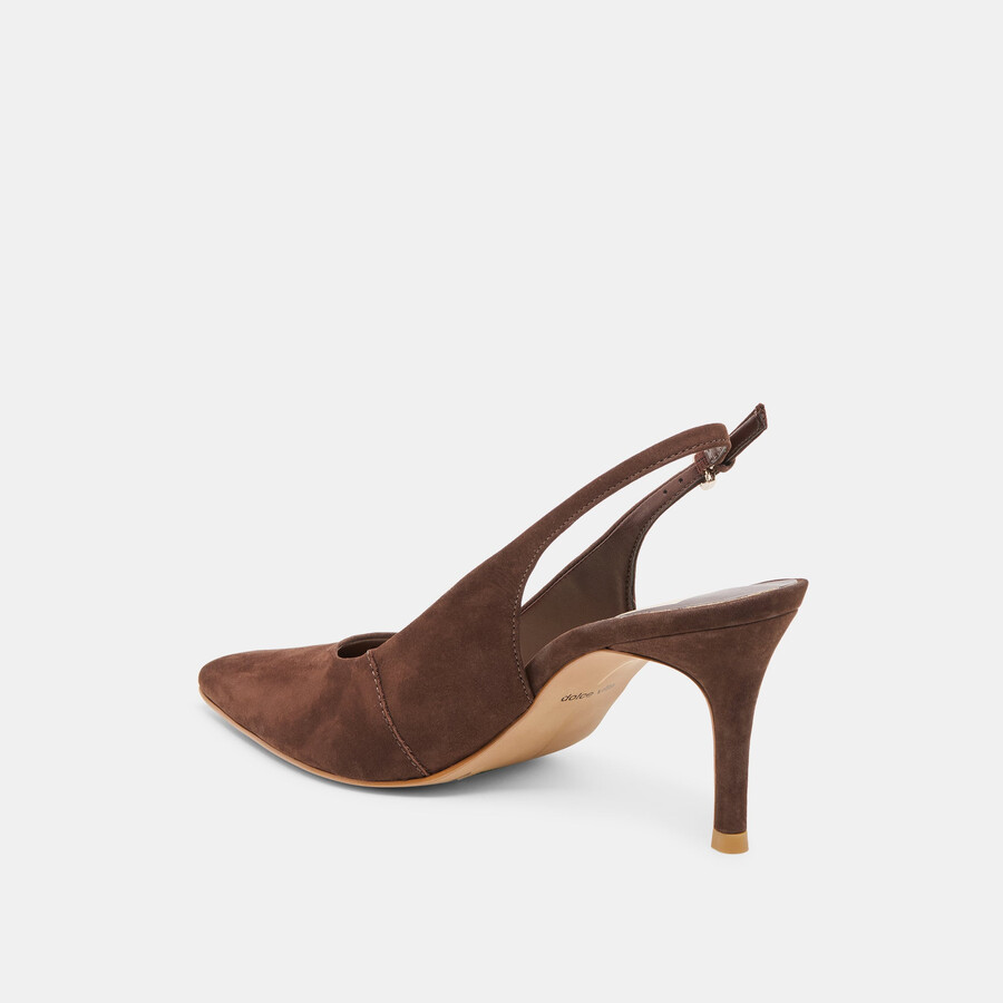 elasi heels dunkelbraunes nubukleder