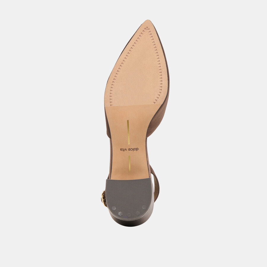 carel heels in dunkelbraunem satin