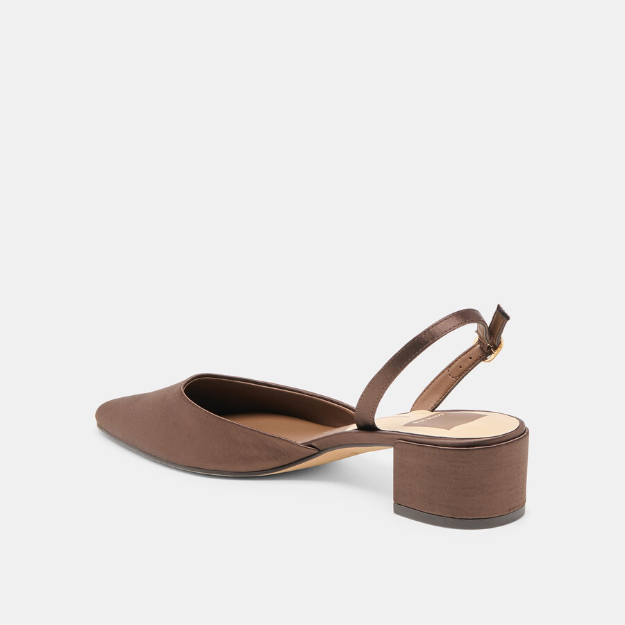 carel heels in dunkelbraunem satin