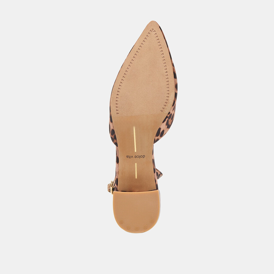 carel heels in dunkelleoparden-satin