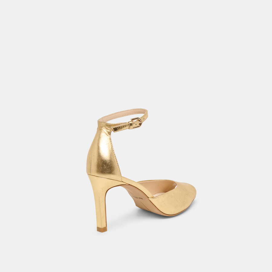 serlo heels gold crinkle lackleder