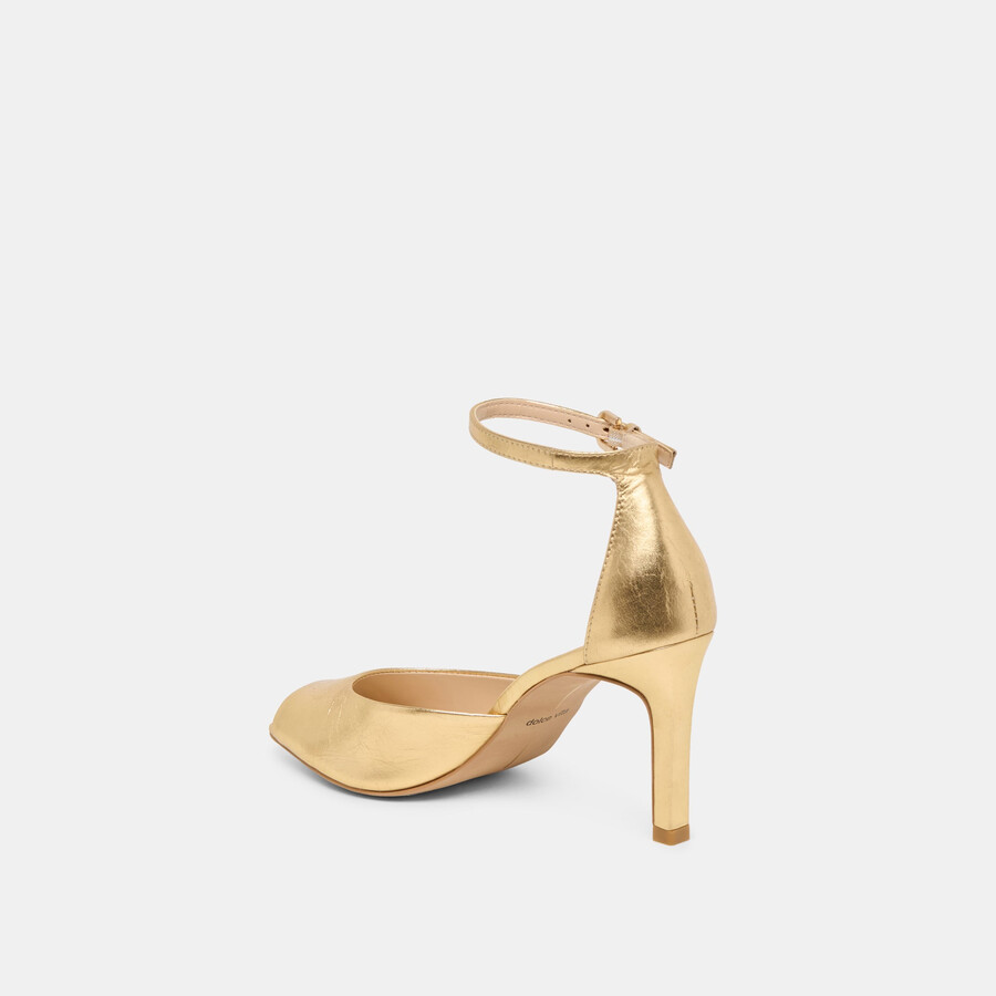 serlo heels gold crinkle lackleder