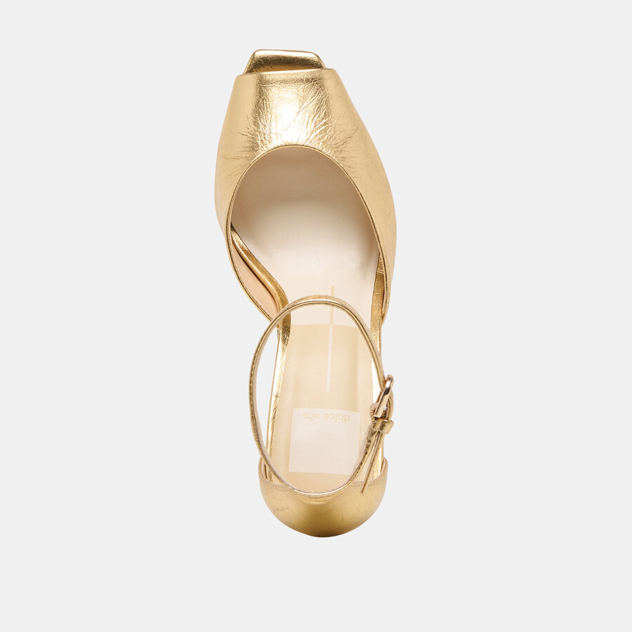 serlo heels gold crinkle lackleder
