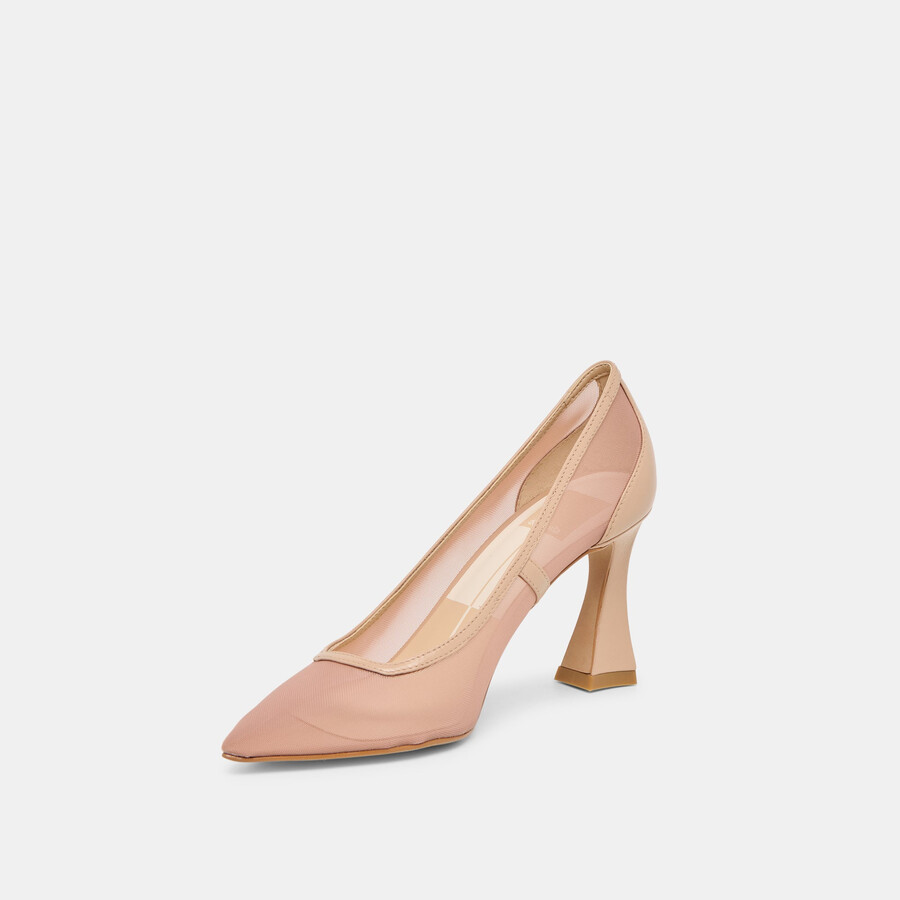 malory heels hellbraunes mesh